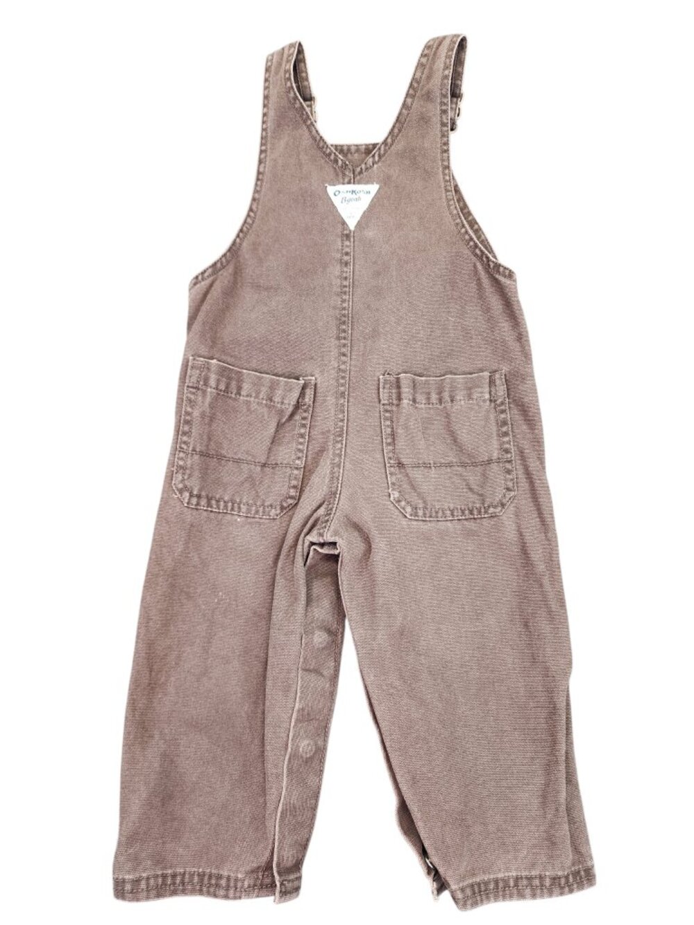 OshKosh Bgosh Vestbak Boys Overall Bibs 12 Months Brown Vintage - Picture 6 of 9